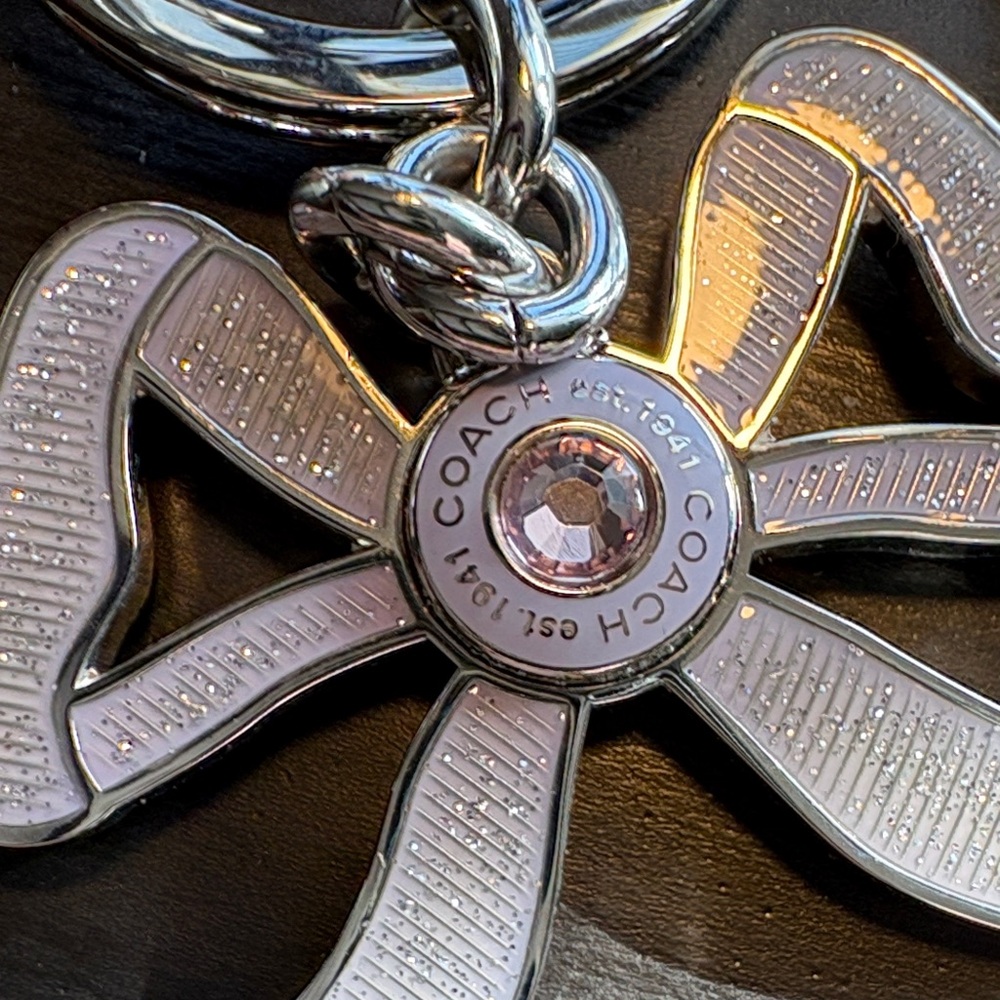 Coach Metallic Bow Keychain - Picture 3 of 5